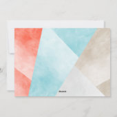 Trendy Color Block Holiday-fotokaart Feestdagenkaart (Achterkant)