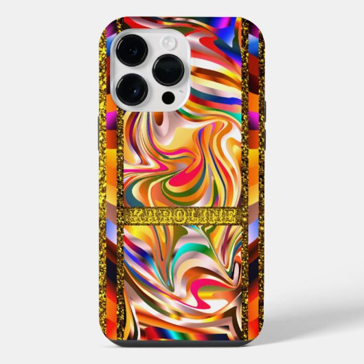 Trendy Color Swirls iPhone Hoesje (Achterkant)