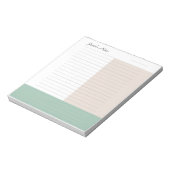 Trendy Colorblock Green Lined Notitieblok (Linkerzijde)