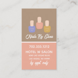Trendy Colorblock Nail Salon Verticale QR-code Visitekaartje