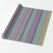 Trendy Colored Stripes Pattern Cadeaupapier (Uitgerold)