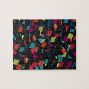 Trendy Colorful Abstract Geometric Cube Pattern Legpuzzel