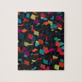 Trendy Colorful Abstract Geometric Cube Pattern Legpuzzel (Verticaal)