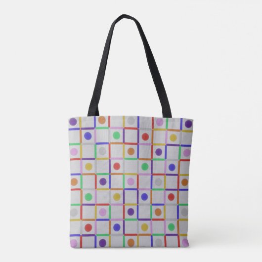 Trendy Colorful Abstract Tote Bag (Achterkant)