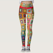 Trendy Colorful Abstracte Leggings (Voorkant)