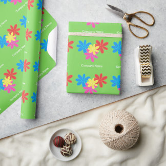 TRENDY COLORFUL ABSTRACTE STROMEN PINK BLUE GREEN CADEAUPAPIER