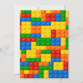 Trendy Colorful Building Blocks Birthday Party Kaart (Achterkant)
