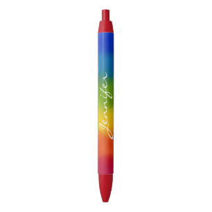 Trendy Colorful Custom Handwrite Name Script Blauwe Inkt Pen