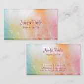 Trendy Colorful Design Elegant Moderne Abstracte K Visitekaartje (Voorkant / Achterkant)