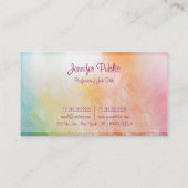 Trendy Colorful Design Elegant Moderne Abstracte K Visitekaartje (Achterkant)