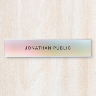 Trendy Colorful Elegant Modern Sjabloon Yellow Deurbordje