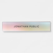 Trendy Colorful Elegant Modern Sjabloon Yellow Deurbordje (Voorkant)