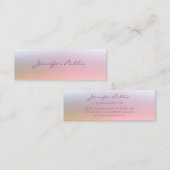 Trendy Colorful Elegant Script Professional Simple Mini Visitekaartje (Voorkant / Achterkant)