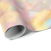 Trendy colorful faux holographic opal cadeaupapier (Rol Hoek)