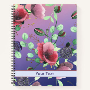 Trendy Colorful Floral Notitieboek