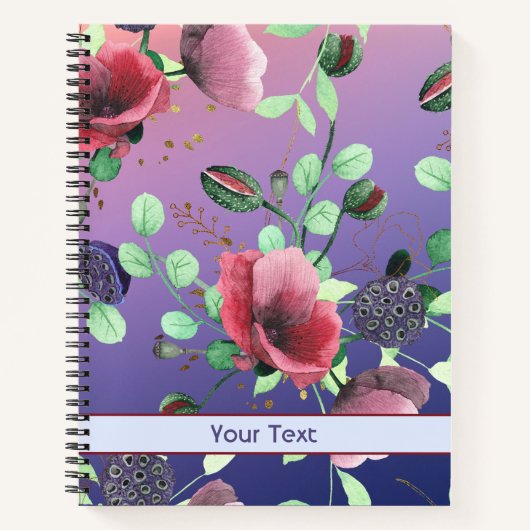 Trendy Colorful Floral Notitieboek (Voorkant)