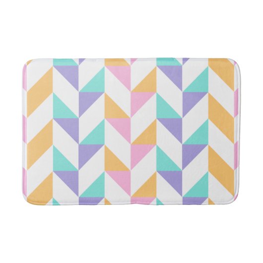 Trendy Colorful Geometric Shapes – Modern Style   Badmat (Voorkant)