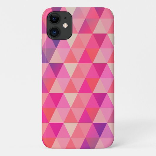Trendy Colorful Geometric Triangles Pattern Case-Mate iPhone Case (Achterkant)