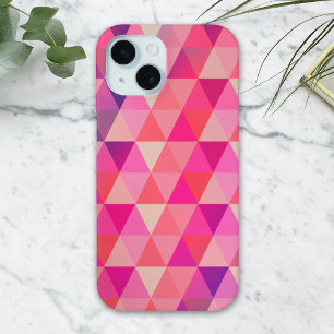 Trendy Colorful Geometric Triangles Pattern iPhone 15 Case