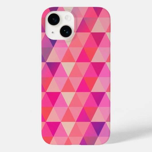 Trendy Colorful Geometric Triangles Pattern Hoesje (Achterkant)