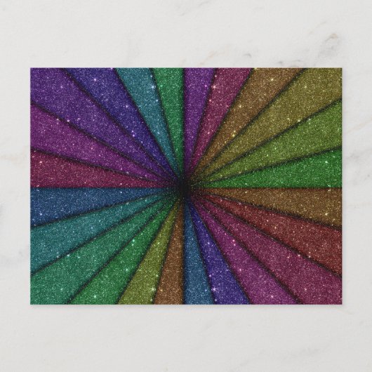 Trendy Colorful Glitter Explosion Briefkaart (Voorkant)