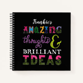Trendy Colorful Hand Lettered Thoughts Ideeën Notitieboek