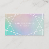 Trendy Colorful Holographic Kijk | Geometrisch Visitekaartje (Voorkant)