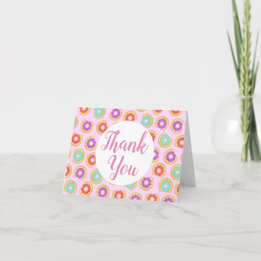 Trendy Colorful Iced Donuts Bedankt (Voorkant)