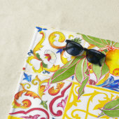 Trendy Colorful Italy Majolica Tegel Strandlaken (In situ)