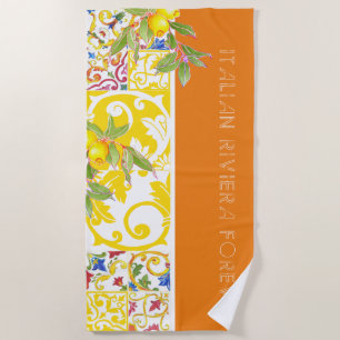 Trendy Colorful Italy Majolica Tegel Strandlaken