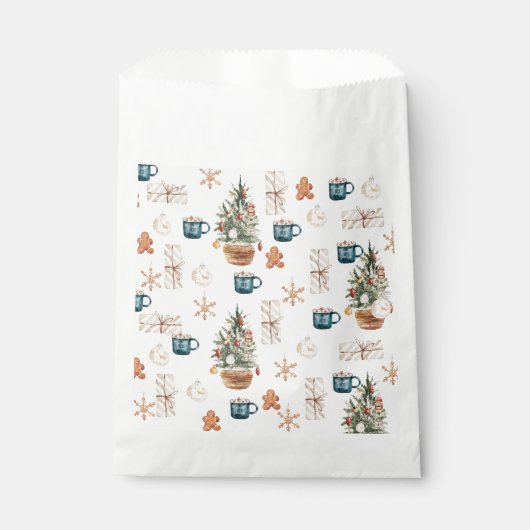 Trendy Colorful Kerstpatroon | WATERVERF Bedankzakje (Voorkant)