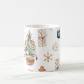 Trendy Colorful Kerstpatroon | WATERVERF Koffiemok (Center)