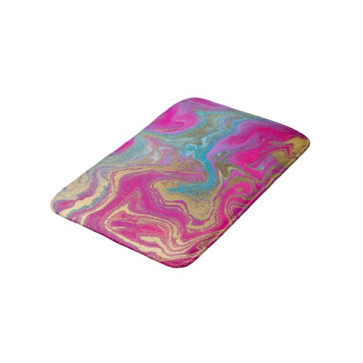 Trendy Colorful Marble Pattern Badmat (Gekanteld)