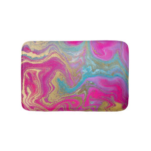 Trendy Colorful Marble Pattern Badmat