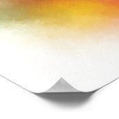 Trendy Colorful Modern Abstract Art Red Yellow Poster (Hoek)