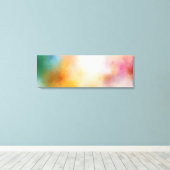 Trendy Colorful Modern Abstract Yellow Red Blue Canvas Afdruk (Insitu (Houten vloer))