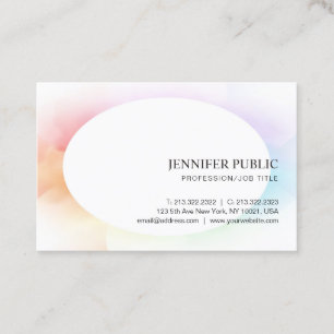 Trendy Colorful Modern Elegant Simple Sjabloon Visitekaartje