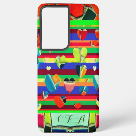 Trendy Colorful Mosaic Samsung Galaxy Hoesje (Achterkant)