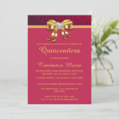 Trendy Colorful Pattern Quinceanera Invitation Kaart (Staand voorkant)