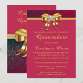 Trendy Colorful Pattern Quinceanera Invitation Kaart (Voorkant / Achterkant)