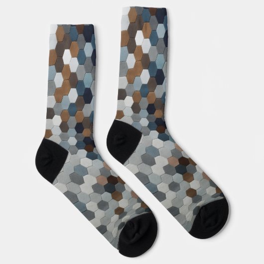 Trendy Colorful Patterned  Socks Sokken (Rechts)