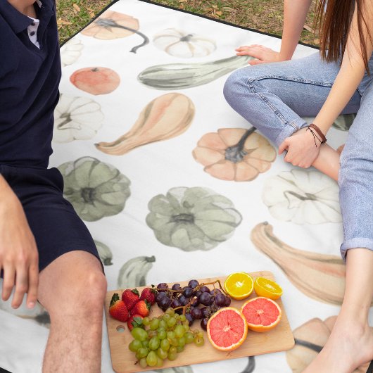 Trendy Colorful Pumpkin Pattern | Autumn Vibes Fleece Deken