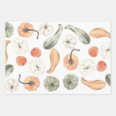 Trendy Colorful Pumpkin Pattern | Autumn Vibes Inpakpapier Vel (Voorkant)
