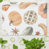 Trendy Colorful Pumpkin Pattern | Autumn Vibes Theedoek (Gevouwen)