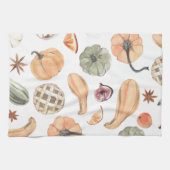 Trendy Colorful Pumpkin Pattern | Autumn Vibes Theedoek (Horizontaal)