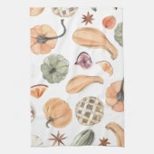 Trendy Colorful Pumpkin Pattern | Autumn Vibes Theedoek (Verticaal)