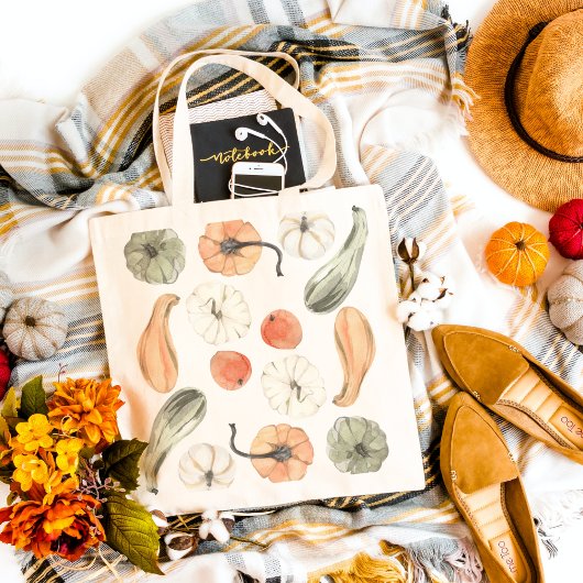 Trendy Colorful Pumpkin Pattern | Autumn Vibes Tote Bag