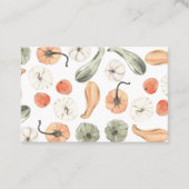 Trendy Colorful Pumpkin Pattern | Autumn Vibes Visitekaartje (Voorkant)