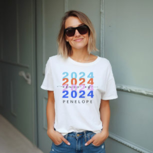 Trendy Colorful Rainbow Klasse 2023 Modern Afstude Tri-Blend Shirt