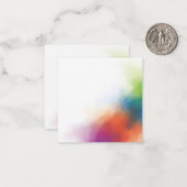 Trendy Colorful Red Yellow Blue Paars Green Notitiekaartje (Voorkant / Achterkant in situ)